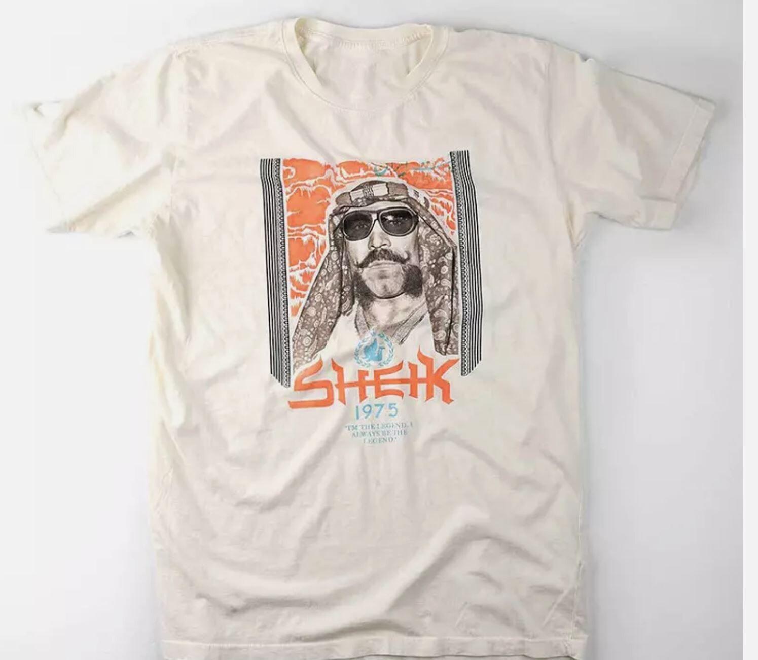 VTG 1975 The Iron Sheik Shirt Short Sleeve White Men Unisex S5XL S