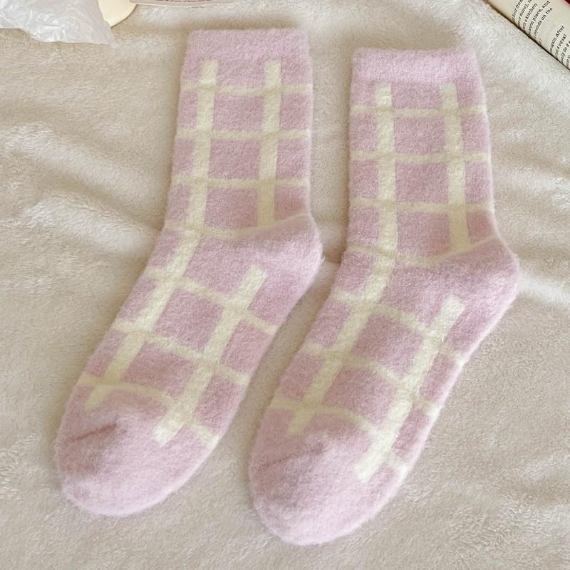 Cute Socks Medium Tube Socks Thickened And Plush Warm Cartoon Cute Three-Dimensional Kitten Plush Socks Sleeping Socks