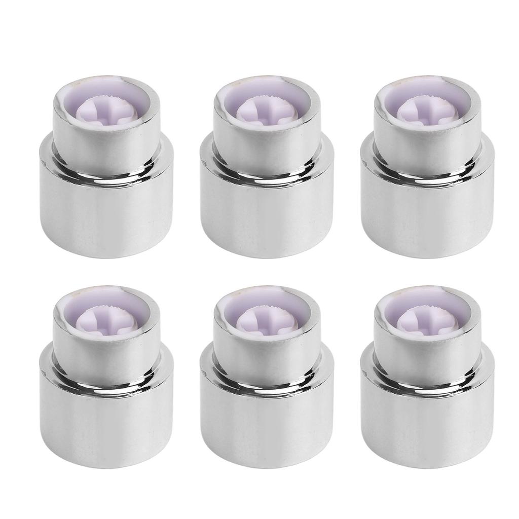 6PCS Guitar Barrel Switch Tip 5 Way Round Retro Plastic Silver Electric Guitar Pickup Switch Knob