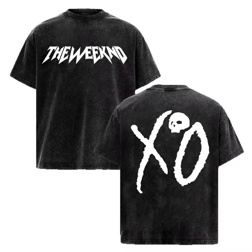 The Weeknd "one of The Girls" Letters Print T-Shirt Men Women Hip Hop Vintage Washed T-shirts High Quality Casual Cotton T Shirt