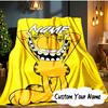 Custom Name Gar-field's Pawsome Blanket Ideal Bedding Blanket Perfect for Travel, Camping, Living Rooms, Offices, Sofas, Fan Christmas Gift