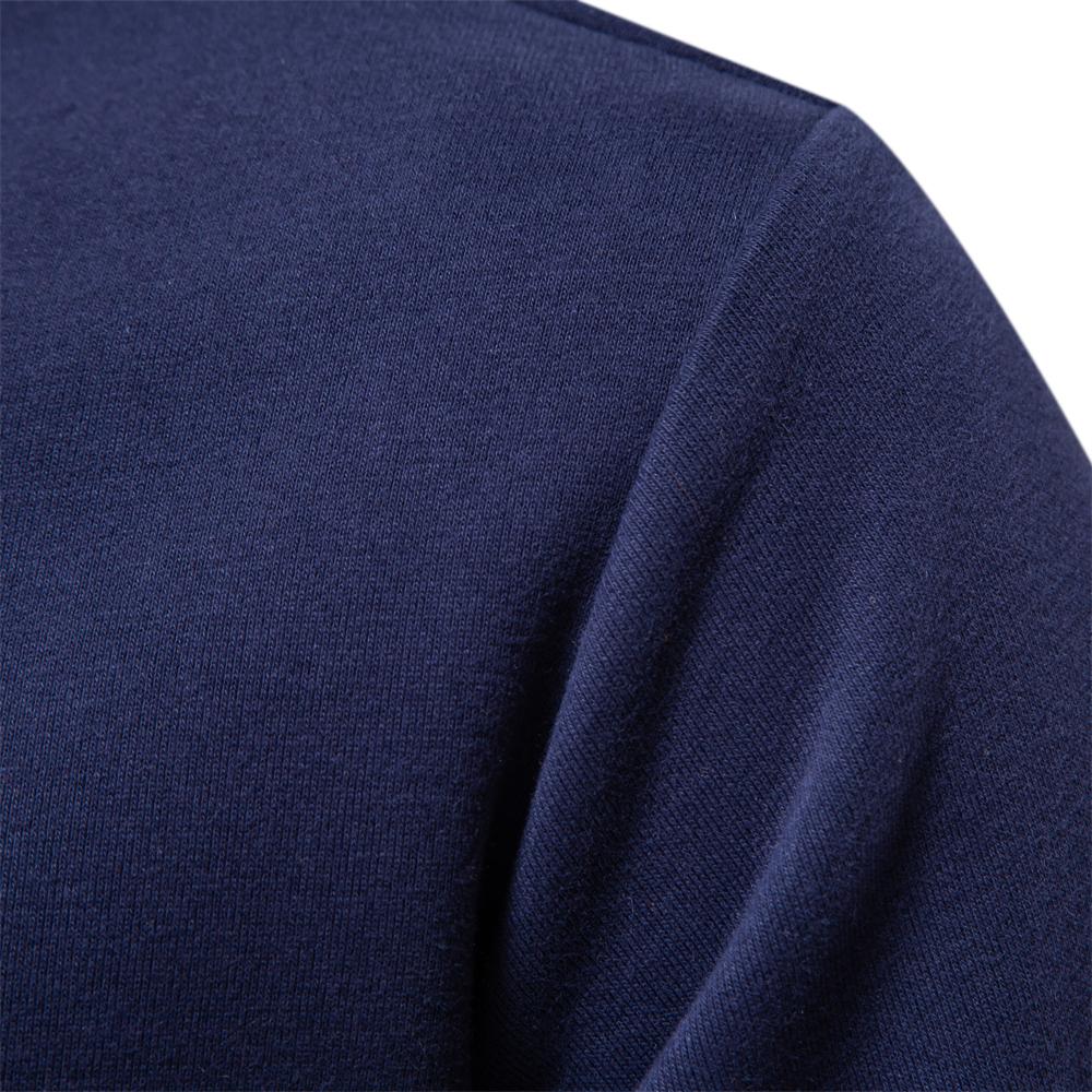 New Autumn Fashion Design Polo Neck Sweatshirts for Men Casual and Social Wear Quality Cotton Mens Sweatshirts