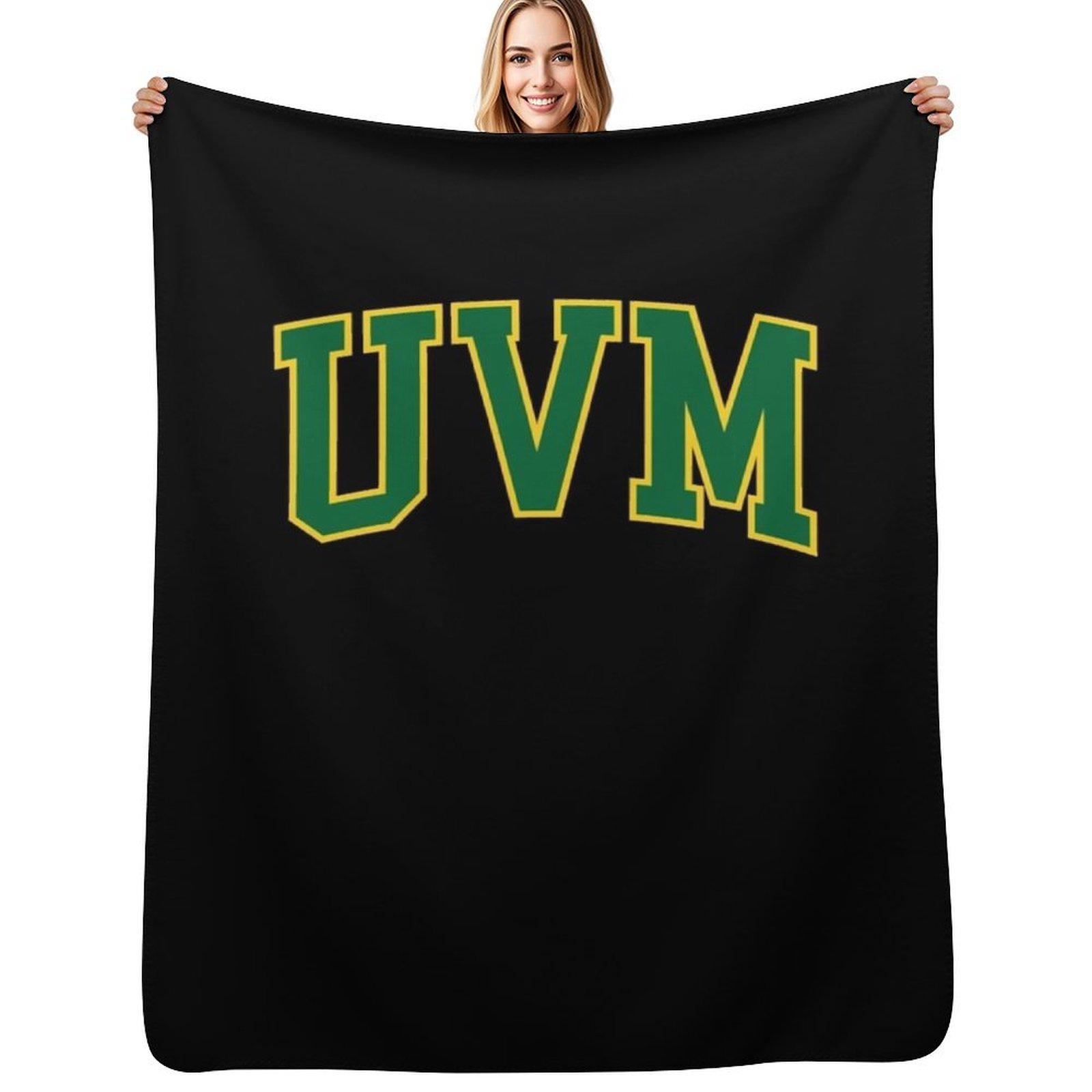 University of Vermont - UVM - Catamounts Throw Blanket Warm Accent Blanket for Living Room Decoration Size: 75*100cm, Weight: 230 GSM