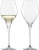ZWIESEL GLAS Break-Resistant Wine Glasses, Finesse, Suitable for Red and White Wines, Chardonnay, Pair of 2, Machine-Made (m118602)
