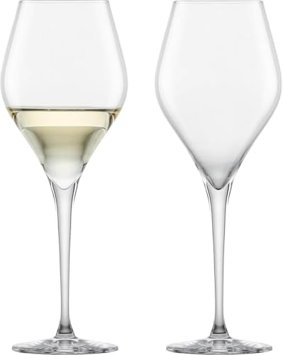 ZWIESEL GLAS Break-Resistant Wine Glasses, Finesse, Suitable for Red and White Wines, Chardonnay, Pair of 2, Machine-Made (m118602)
