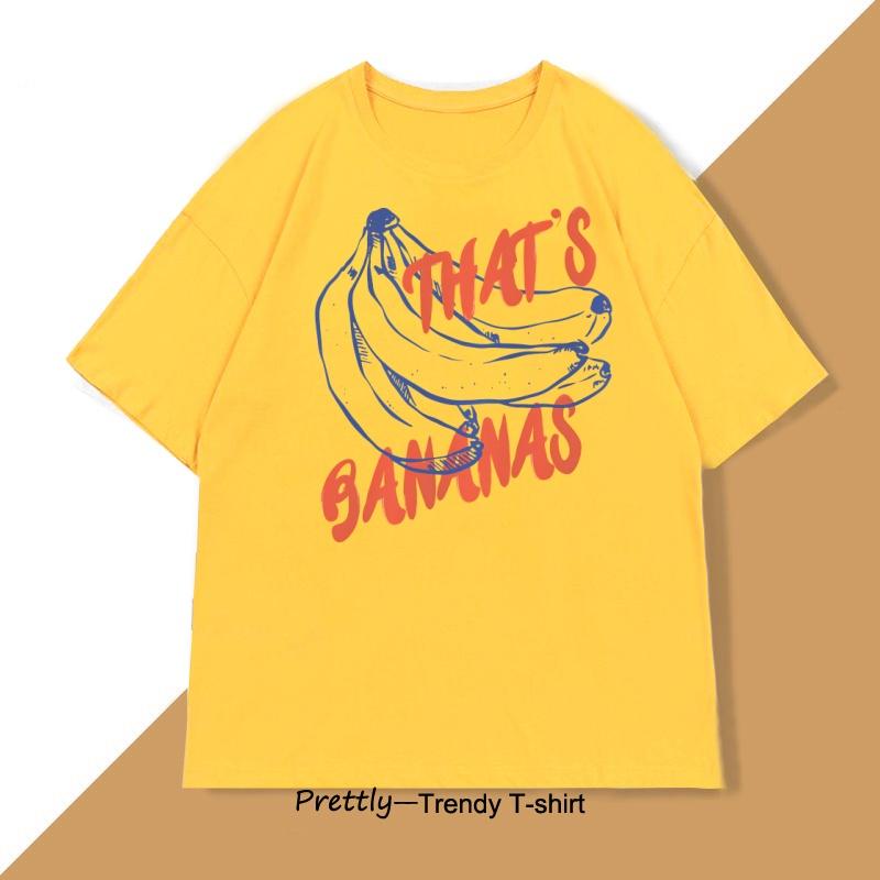 Banana Fruit T Shirt Retro Graphic Tee Funny Fruit Food Tshirt Women Men Summer Casual Short Sleeve Tee Shirt Cotton Clothing