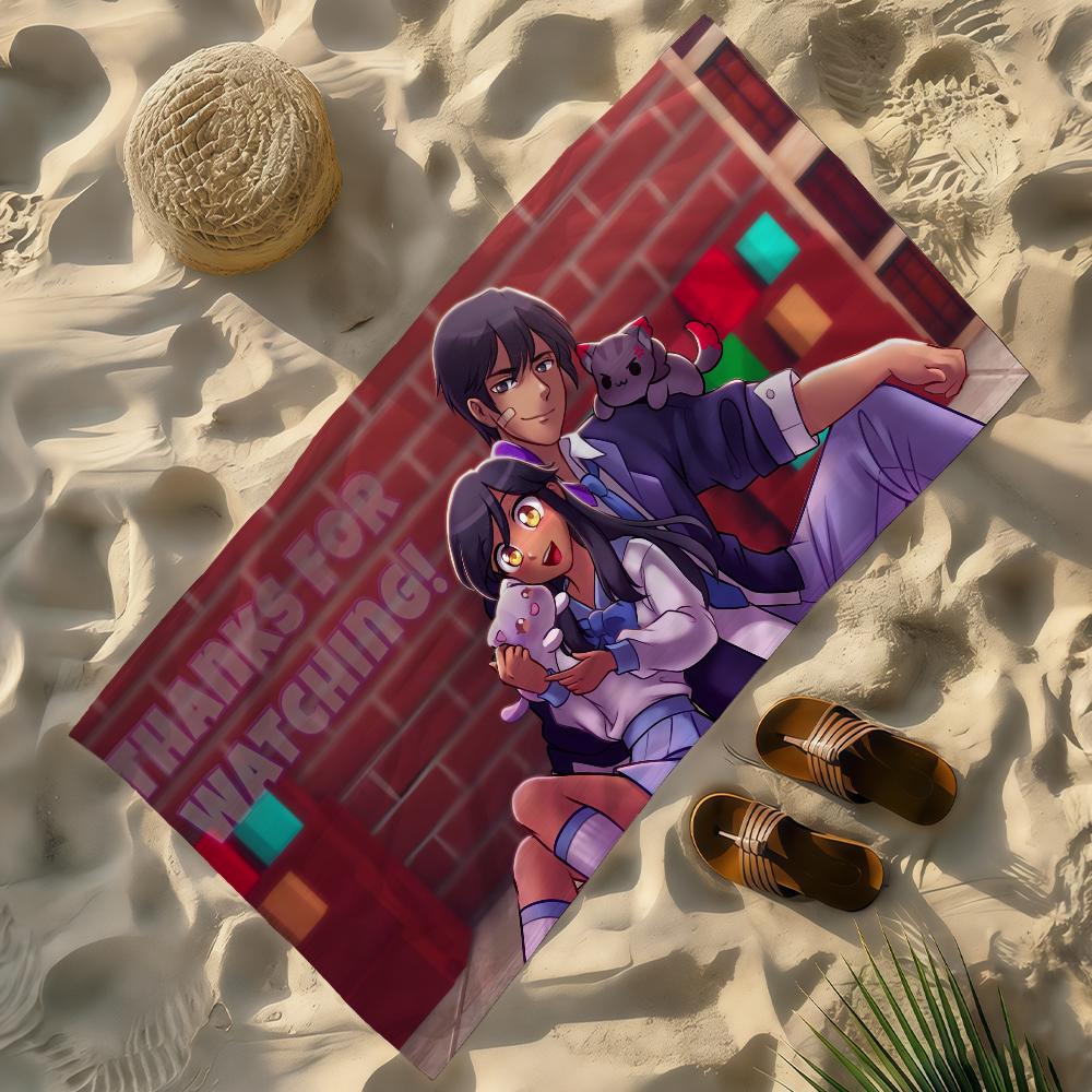 

Anime Aphmau M-Mystreet Towel Soft Lightweight Anti-Sand Large Beach Towel Quick-Drying Bath Sports Family W30*H60(CM)