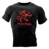 Wales Rugby Logo T Shirt Vintage Washed Breathable Versatile Fashion Stretched Streetwear Casual Soft Slightly