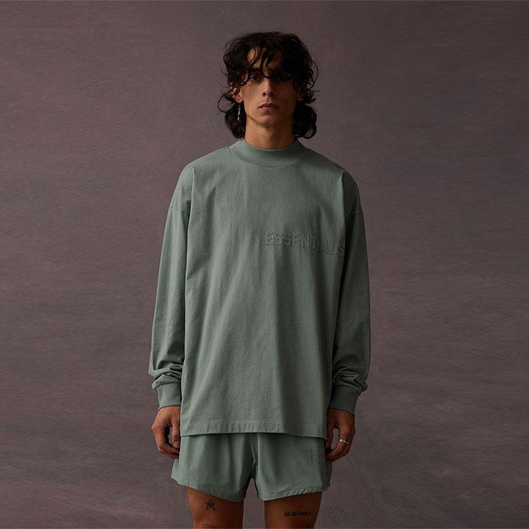 Fear of God Essentials SS23 Long Sleeve Logo Tee 'Sycamore' Men's 125BT222011F