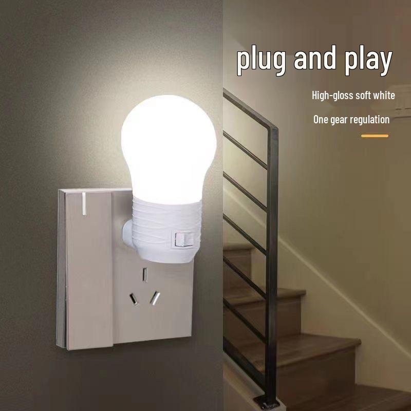 LED Night Light Plug-In with Switch for Hallways, Bedrooms, Dorms, and Toilets