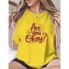 Casual Round-Neck T-Shirt for Women Featuring a Trendy Print, Perfect for Spring And Summer Wear