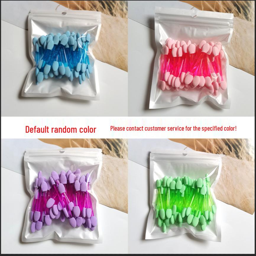 Double-ended Eyeshadow Applicator and Nail Art Blending Sponge, 50pcs, Sizes 7.5/6.5/5.5cm
