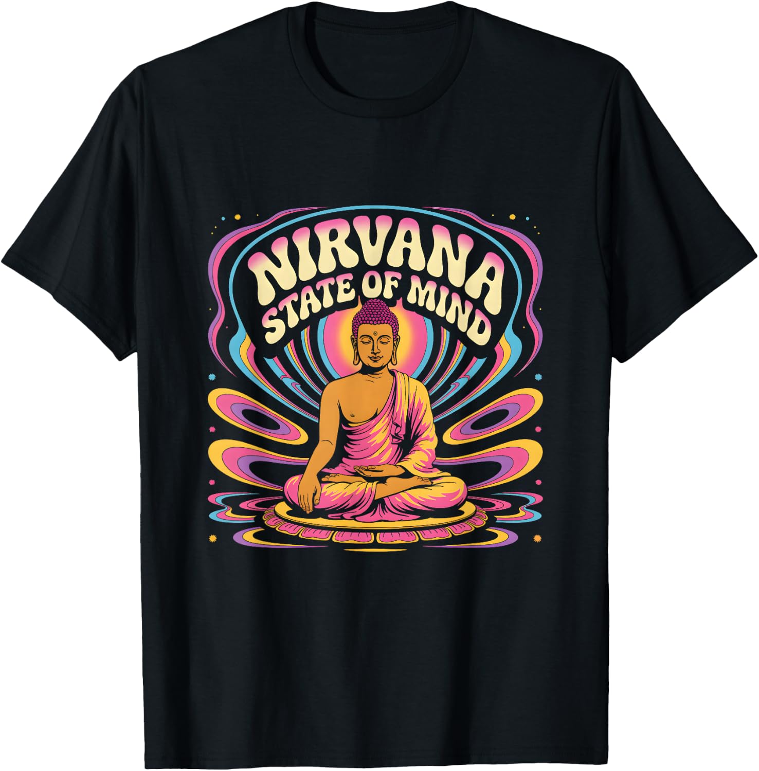 Psychedelic Buddha Nirvana State of Mind T-shirt XL