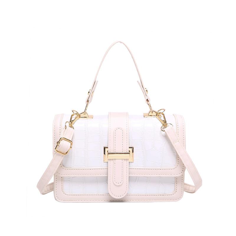 

Женская сумка в иностранном стиле 2024 года, новая тенденция, простая сумка-мессенджер, повседневная модная универсальная портативная сумка через плечо белый