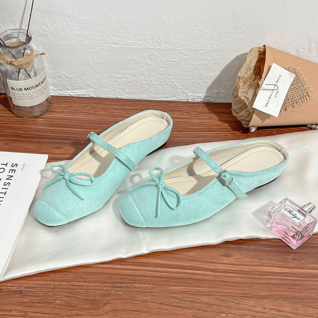 Summer new rear empty single shoes women wear high-end temperament thick-soled Muller shoes women's rear empty height women's shoes