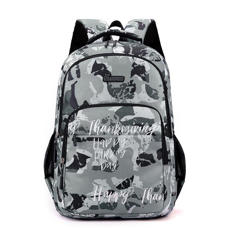 

Oxford Fashion Block Backpack With Durable Straps For Wear Daily сірий колір