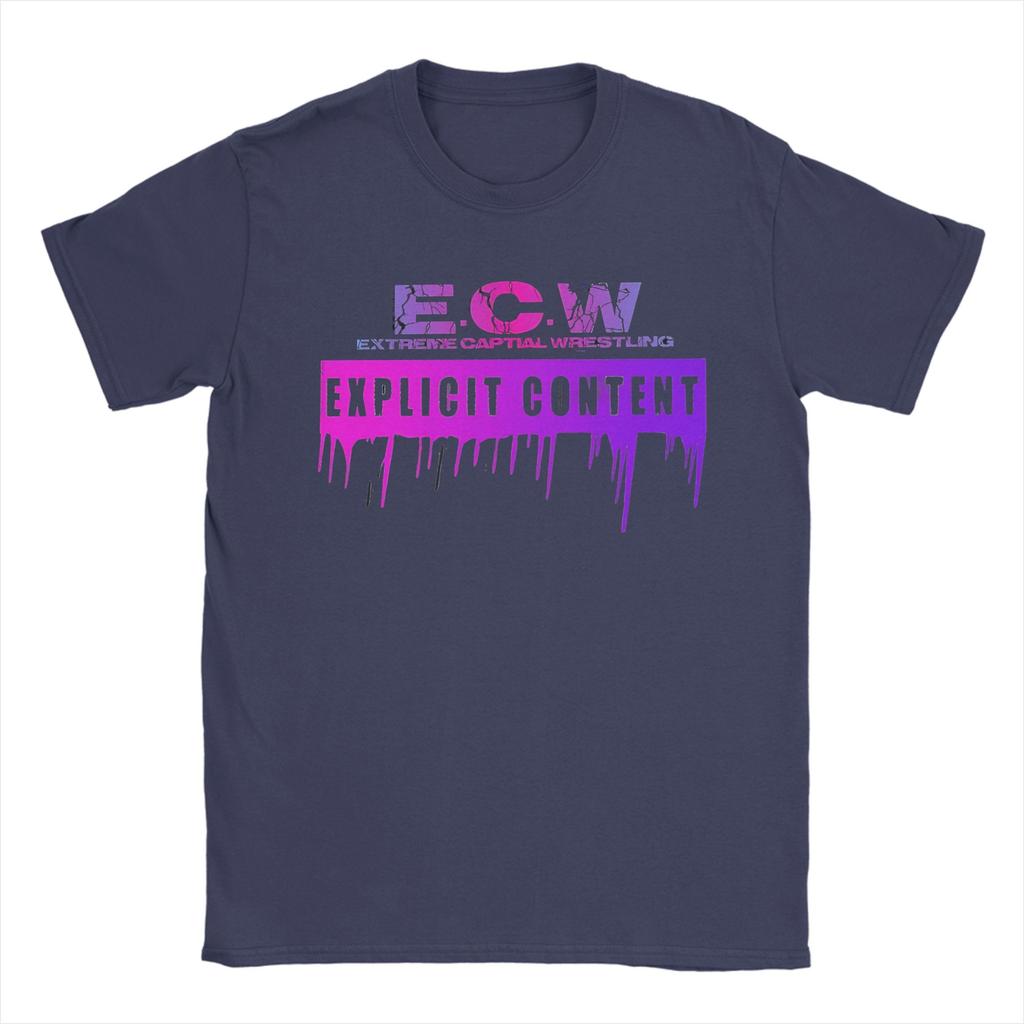 ECW Hardcore Wrestling Maglietta in Cotone per Coppia Estate YK Magliette Basiche T-Shirt di Tendenza Taglie Forti Top all'Ingrosso