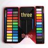 Solid Watercolor Paint Set: 12, 18, or 24 Colors Hand-Painted Gouache Pan Pigments