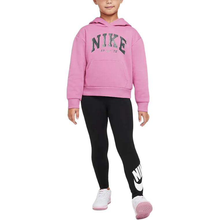 Nike Sweatshirt Swoosh Mysterious Flamingo Red Children Aged 3 7 Years Old HQ7891-646 5