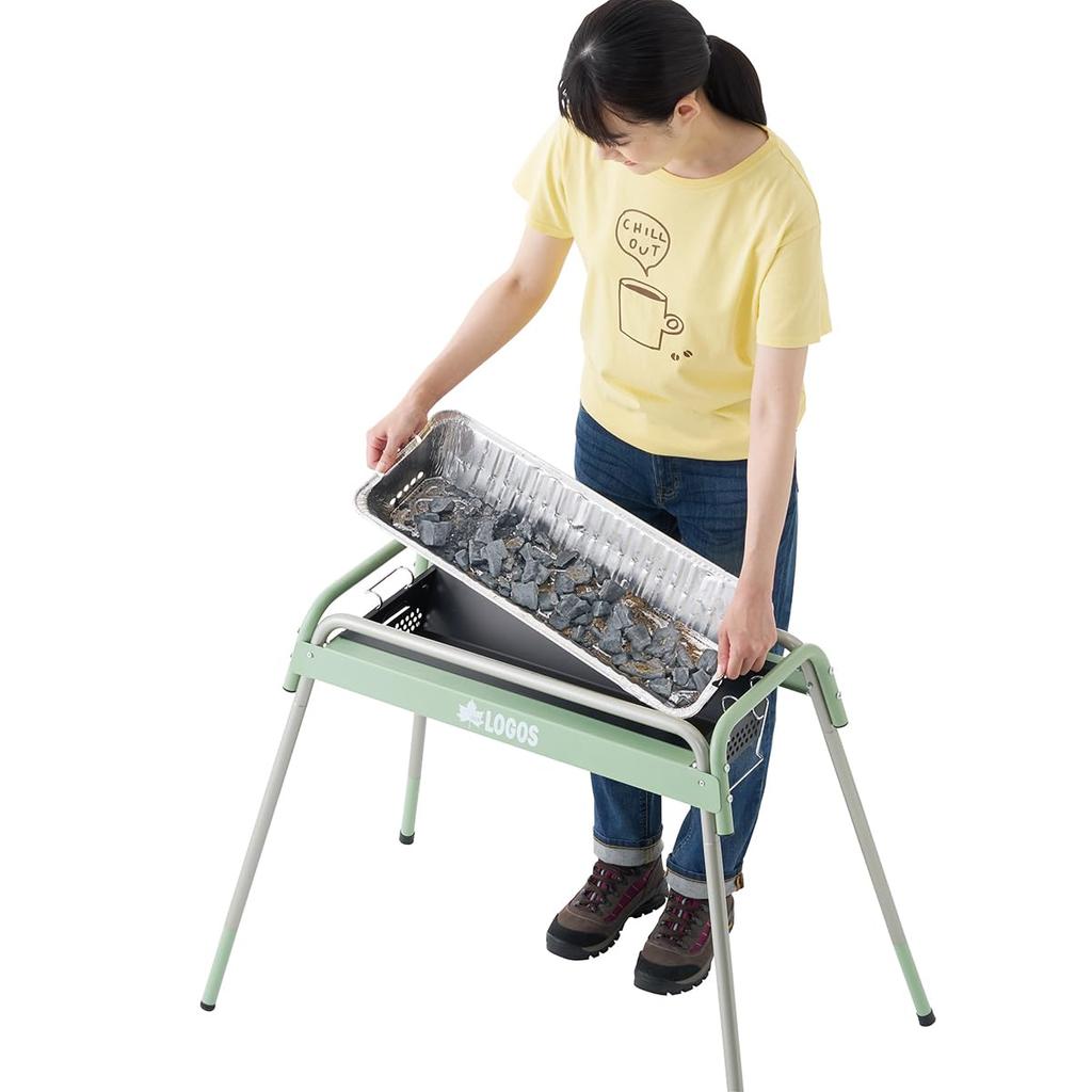 LOGOS Tube Grill M Trial 81060700 Barbecue Stove Easy Grill Height Adjustment Roster Included Eco-logosave (Easy Pack)