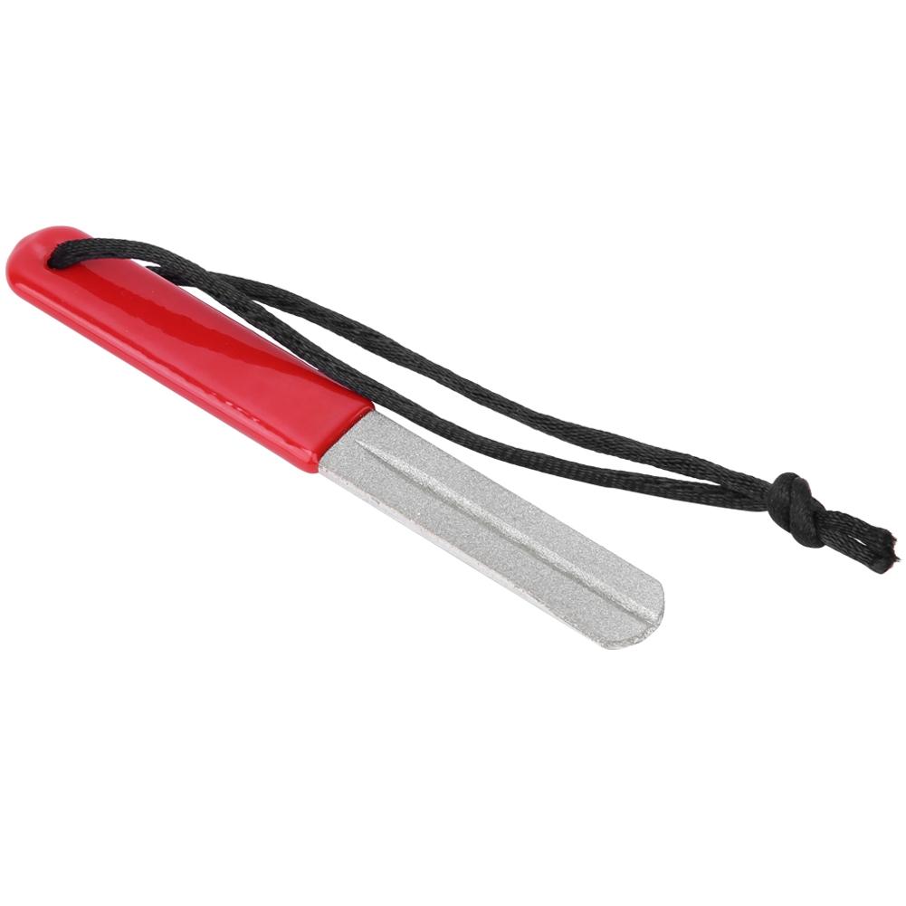 Outdoor Pocket Diamond Fish Hook Knife Sharpener Sharpening File Fishing Tool Accessory