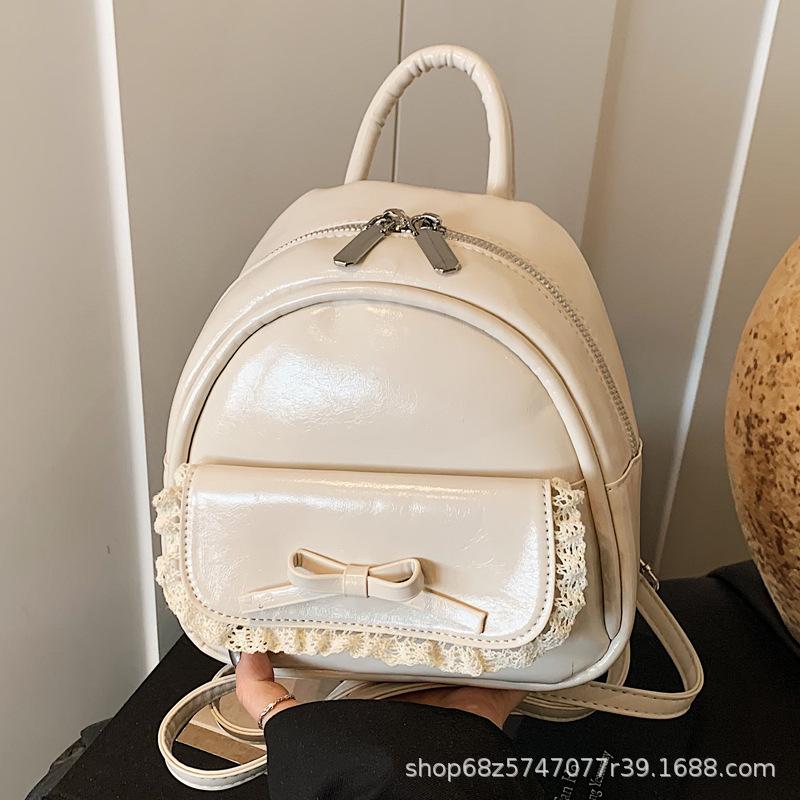 Fashion Popular Bow Handbag Women's 2025 Spring and Summer New Simple Ballet Style Versatile Travel Backpack