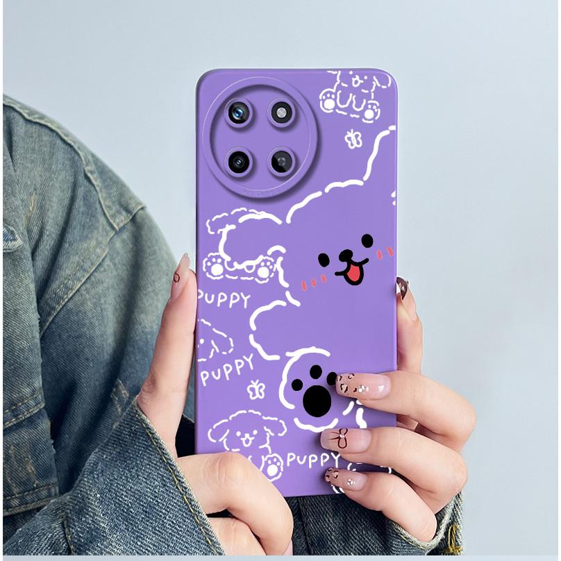 

For Realme 11 4G Phone Case RMX3636 Coque Soft Silicone Sweet Flower Painted Back Lovely Panda Printed Protective Funda Cover Realme 11 4G