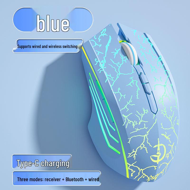 Wired Silent Mechanical Gaming Mouse with Side Buttons for Laptop/Desktop