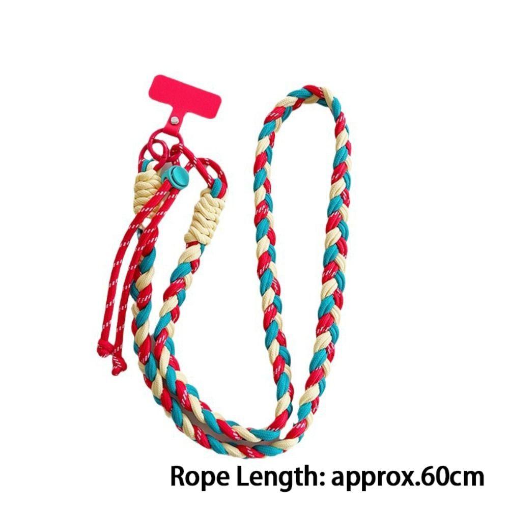 Hand Weaving Mobile Phone Lanyard Adjustable Crossbody Phone Strap Durable Mobile Phone Straps