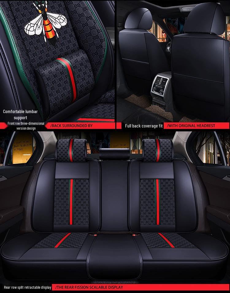 Universal Linen Seat Cover for Honda Accord 8th-10th Gen - Half Cushion, Full Cover, All-Season