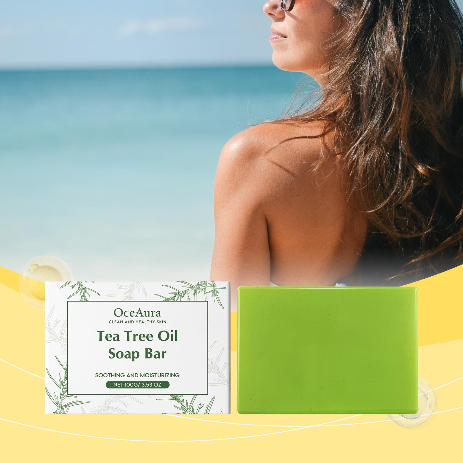 OCEAURA Body Clean Soap Exfoliate Eliminate Odors Improving Roughness Refresh Moisturize Natural Ingredients Skin Soothing Soap 100g