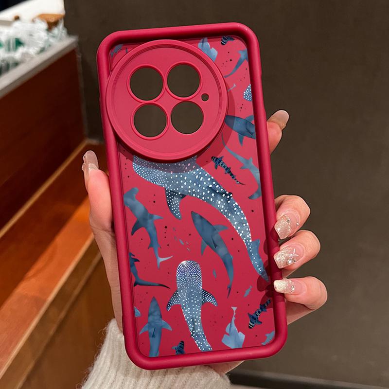 

М який силіконовий чохол для телефону OnePlus 13 13T 12 13R 12R 11R 5G Протиударний чохол з ТПУ з принтом морського кита для OnePlus Ace 5 3 2 OnePlus 12