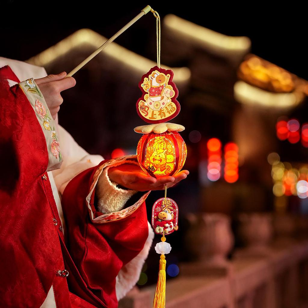 2026 Year of the Horse LED String Lights: New Year Decoration Handheld Pendant for Spring Festival Atmosphere