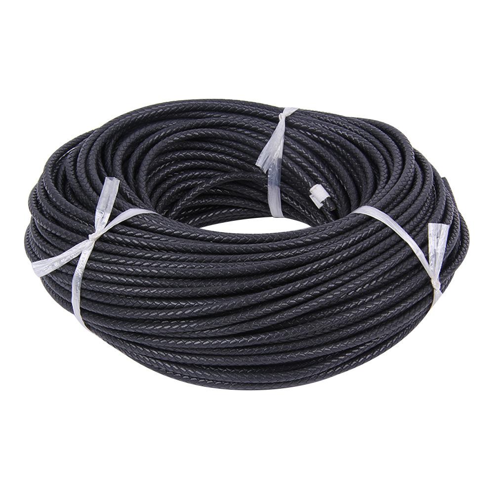 Diy First Layer Leather Rope Full Oil Edge Woven Cowhide Rope Woven Leather Rope Bracelet Necklace Rope