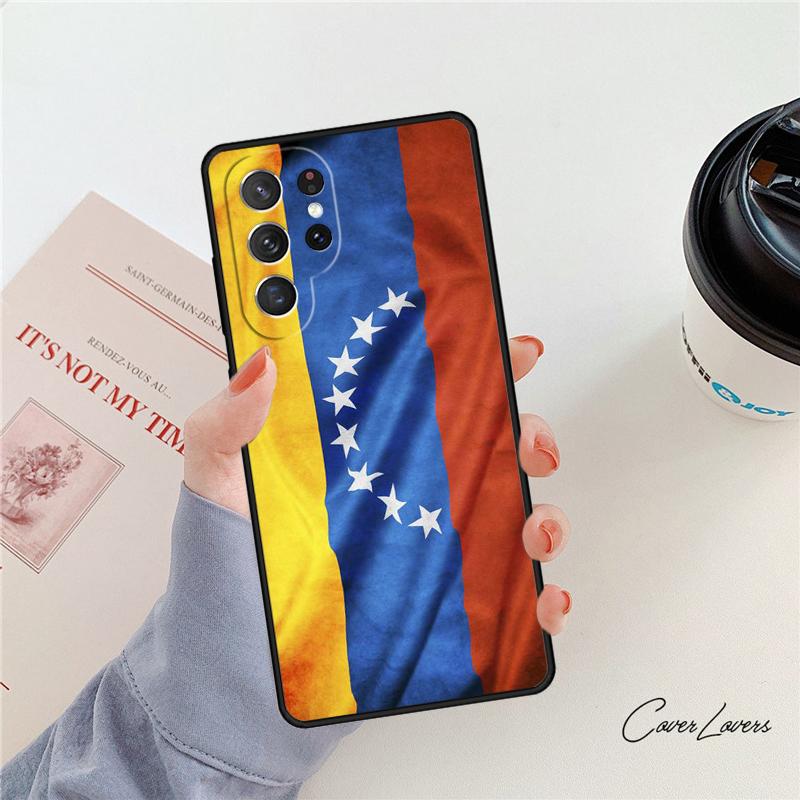 Venezuela Flag Coat Of Arms Phone Case For Samsung Galaxy S24 S25 S23 S22 Ultra Note 10 20 Plus S20 S21 FE Cover