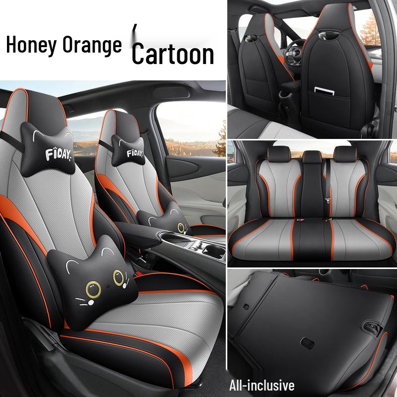 BYD Dolphin Universal Leather Car Seat Cover - All Seasons, Full Coverage