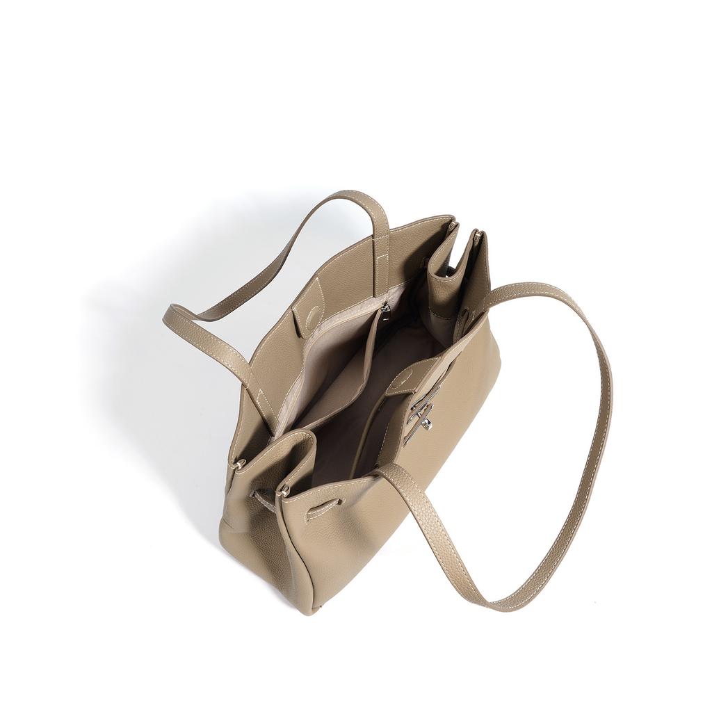 New High-end Niche Cowhide Bag Large-capacity Messenger Bag Tote Bag Women's Bag Shoulder Bag