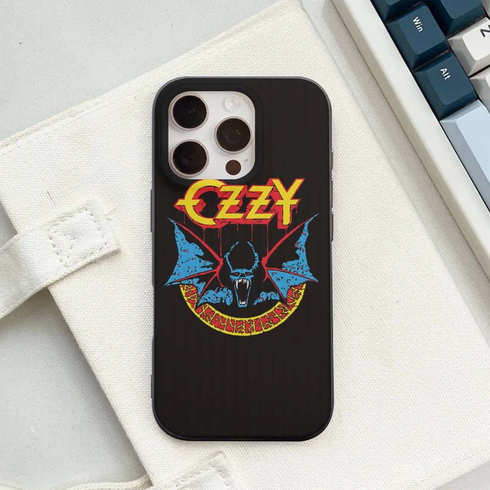 O-Ozzy Osbourne Band Für IPhone 16 15 14 13 12 11 17 Pro Max Plus Welle Geriffeltes Handyhülle Anti-Fall-Abdeckung