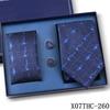 Tie Square Cufflinks 3-Piece Suit Retro Striped Hand Tie High-End Gift Box Set