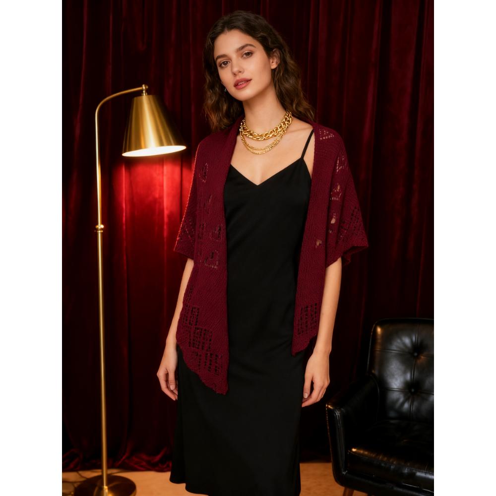 1 Pezzo Sciarpa a Maglia Moda Cheongsam Con Piccola Sciarpa Nodo Sciarpa Gonna Lavorata a Maglia Donna