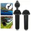 Black ABS Rod Tube Insert for Deck Mount Use, Fishing Accessory with Cap Cover, Top Collar, and Screw-Ready Opening for Rod Storage Use