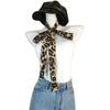 Vintage Year 2000 Leopard Pattern Scarf Stylish and Narrow Design Neck Scarf Long Muffler for Daily Festival Parties