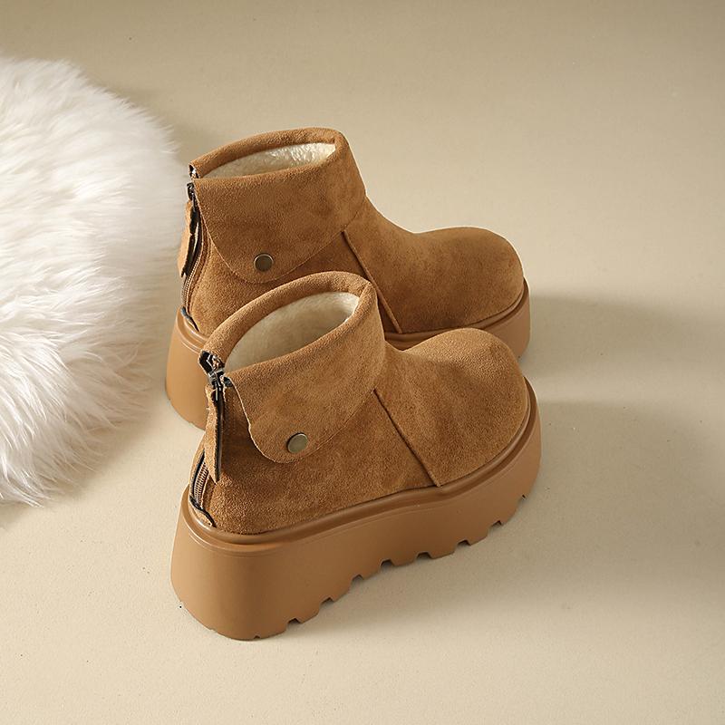 TUINANLE Newest Women Winter Snow Boots Slip on Short Boots Comfort Ankle Boots Faux Fur Lining Plush Boots