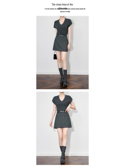 Retro Style Tencel Wool A-Line High Waist Skirt - Women's Autumn Collection