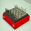 Handmade Brass Chess Set Board Game Set with Brass Chess Pieces Chessmen Coins 30.48 Cm