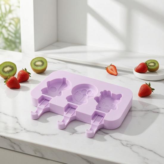 Silicone Popsicle Molds Maker Reusable Ice Popsicle Cartoon Small Popsicles Non-stick DIY Molds