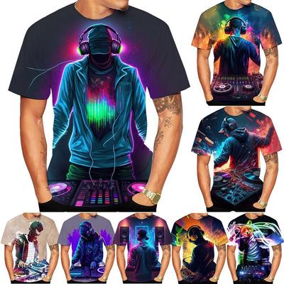Yeni 2023 Moda Yaz Sıcak Satış 3D DJ Erkek/kadın Tişört 3D Baskı Çocuk Üst Giyim Büyük Beden 100-6XL Oversize