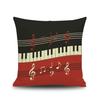 45X45CM Piano Key Wonderful Notes Decorative Pillowcase Car Sofa Art Piece Office Seat Cushion Cover Home Decoration