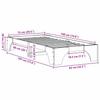 Natural Bed Frame 75 x 190 cm Solid Pine Wood