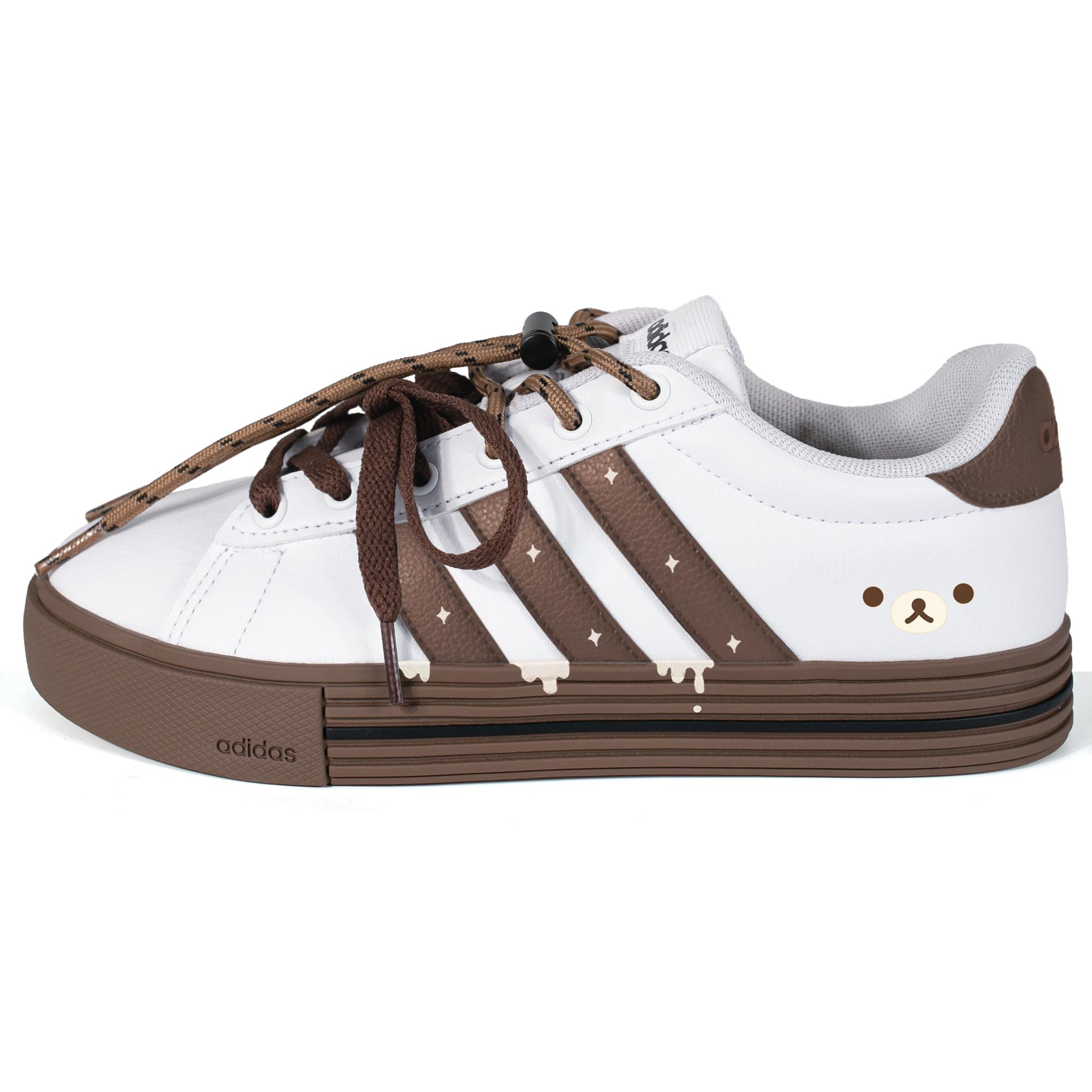 

Adidas Daily 4.0 Melting Heart Bear Synthetic Leather Slip Resistant Abrasion Resistant Low top Skateboard Shoes Unisex JR0077(Team562-) 42⅔